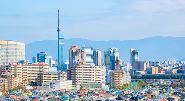 福岡市の町の風景