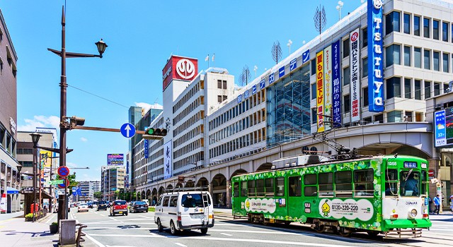 熊本市の町の風景