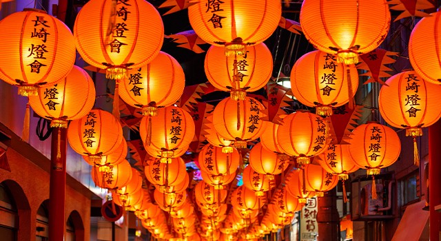 長崎ランタンフェスティバルの様子