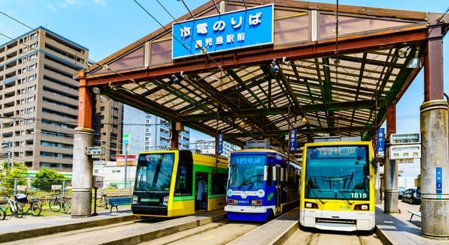 鹿児島市の市電の写真